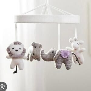 Pottery Barn Baby Knit Animal Friends Musical Crib Mobile